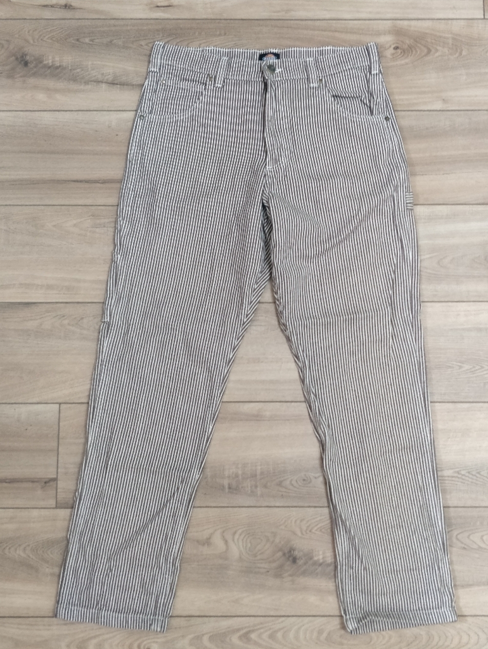 Dickies Grey and White Striped Carpenter Pants 32x32